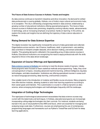 The Future of Data Science Courses in Kolkata_ Trends and Insights