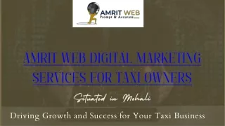 Amrit Web Digital Marketing Services for Taxi Owners