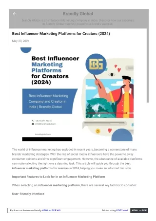 Best Influencer Marketing Platforms for Creators (2024)