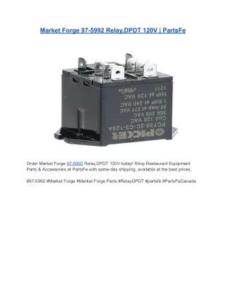 Market Forge 97-5992 Relay,DPDT 120V | PartsFe