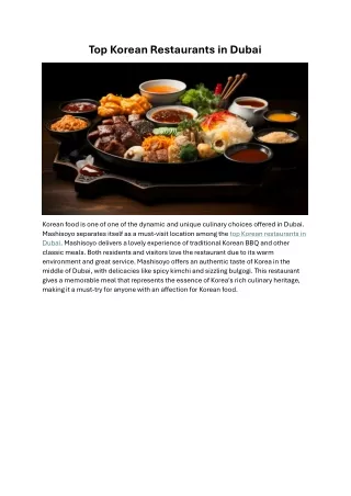 top korean restaurants in dubai