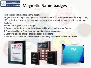 Magnetic Name badges