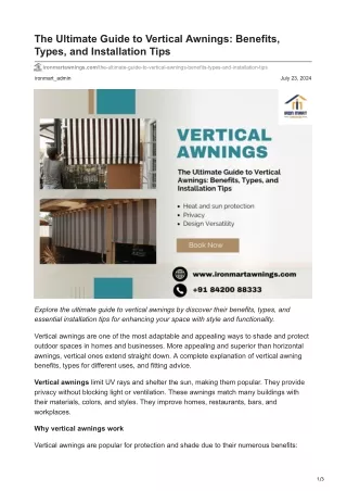 The Ultimate Guide to Vertical Awnings Benefits Types and Installation Tips