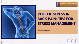 The Role of Stress in Back Pain: Tips for Stress Management