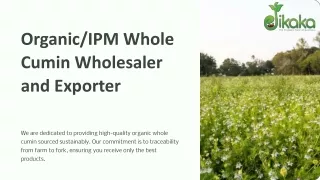 OrganicIPM-Whole-Cumin-Wholesaler-and-Exporter PPT