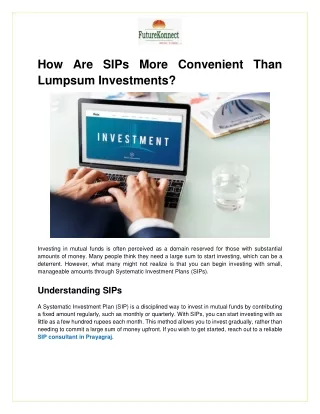 How Are SIPs More Convenient Than Lumpsum Investments