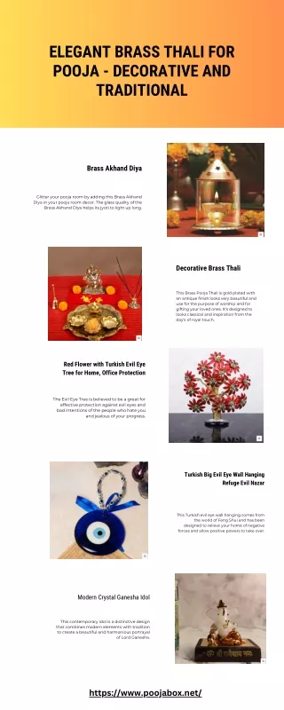Elegant Brass Thali for Pooja - Decorative and Traditional