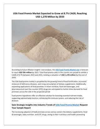 USA Food Premix Market