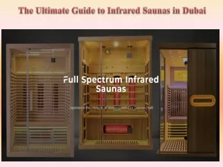 The Ultimate Guide to Infrared Saunas in Dubai