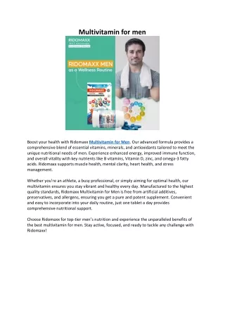 Multivitamin for men