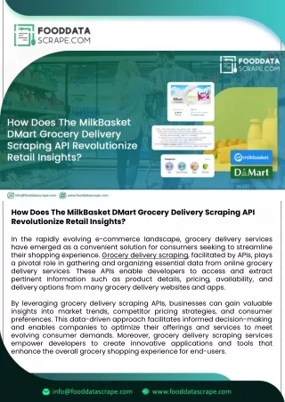 How Does the MilkBasket DMart Grocery Delivery Scraping API Revolutionize Retail