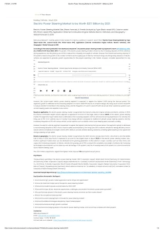 Electric Power Steering Market to be Worth $37.1 Billion by 2031