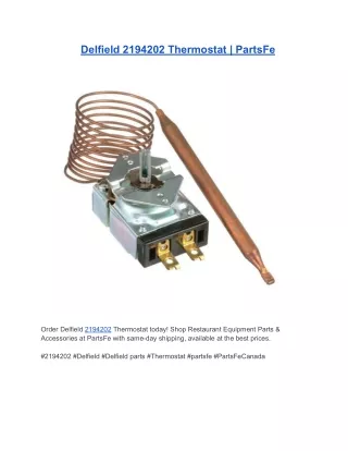 Delfield 2194202 Thermostat | PartsFe