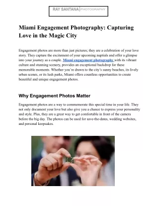 Miami Engagement Photography_ Capturing Love in the Magic City