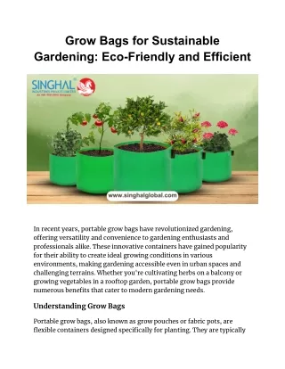 Space-Saving Solutions: How Grow Bags Transform Small Gardens