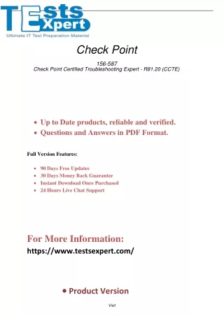 Updated Testsexpert 156-587 Test Questions & Answers PDF Dumps