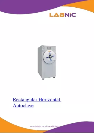 Rectangular Horizontal Autoclave 100 L