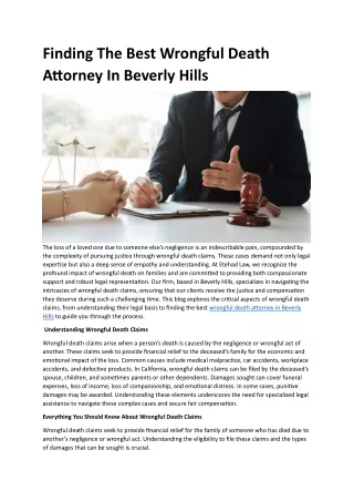 Finding The Best Wrongful Death Attorney In Beverly Hills