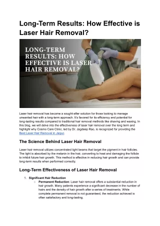 Long-Term Results_ How Effective is Laser Hair Removal_