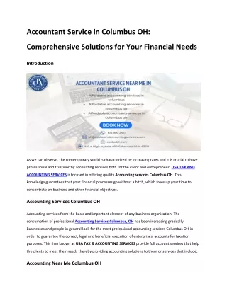 Accountant Service Columbus OH