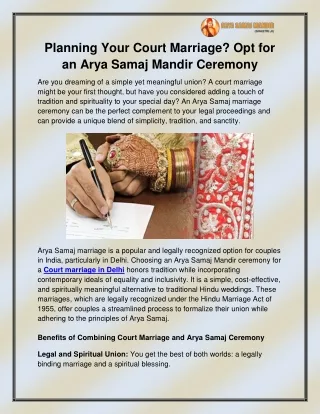 Court marriage in Delhi