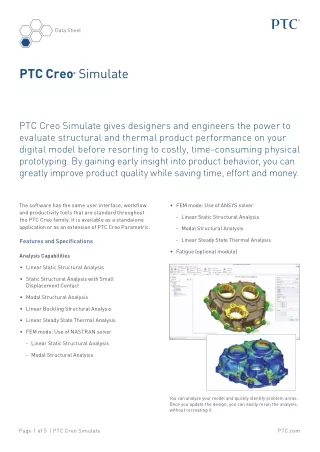 Creo Simulate_Advanced Simulation Software for Engineering Analysis