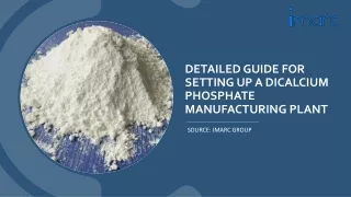 Dicalcium Phosphate Manufacturing Plant Project Report