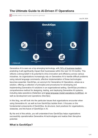A Comprehensive Guide to GenAIOps