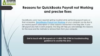 QuickBooks Payroll Not Working Proper fixing guide