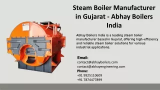 Steam Boiler Manufacturer in Gujarat - Abhay Boilers India