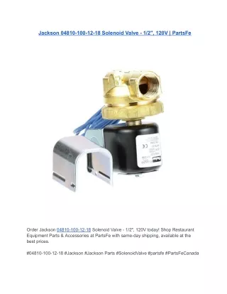 Champion 109886 Solenoid Valve - 1/2", 120V | PartsFe