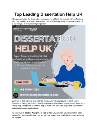 Top Leading Dissertation Help UK (1)