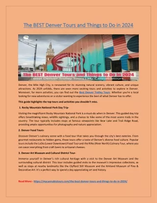 The BEST Denver Tours and Things to Do in 2024