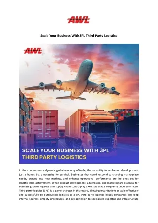 Scale Your Business With 3PL Third-Party Logistics