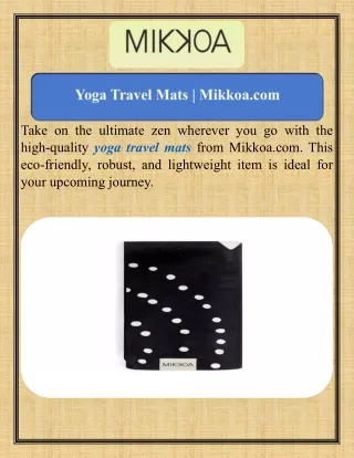 Yoga Travel Mats   Mikkoa.com