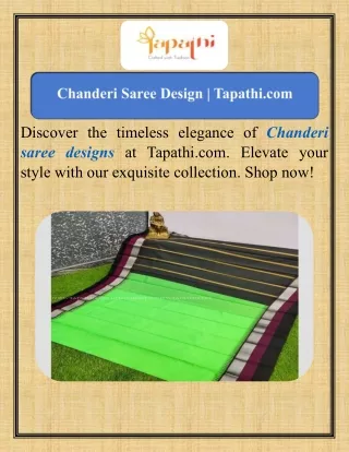 Chanderi Saree Design   Tapathi.com