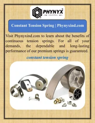 Constant Tension Spring  Phynyxind.com