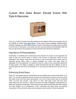 Custom Shot Glass Boxes_ Elevate Events With Style & Memories