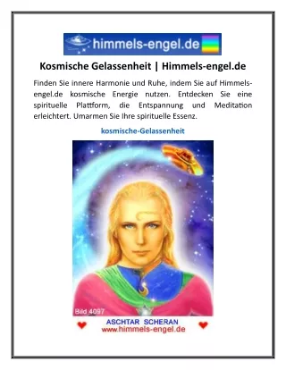 Kosmische Gelassenheit Himmels-engel.de