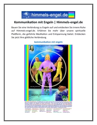 Kommunikation mit Engeln  Himmels-engel.de