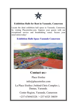 Exhibition Halls for Rent in Yaounde, Cameroon