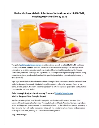 Gelatin Substitutes Market
