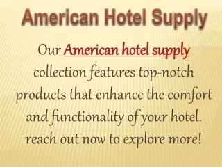 American Hotel Supply