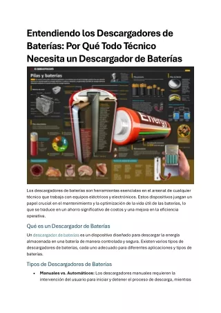 Entendiendo los Descargadores de Bateraicute