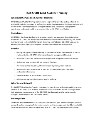 ISO 27001 Lead Auditor Training-Article-mod