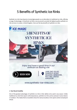 5 Benefits of Synthetic Ice Rinks