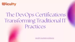 The DevOps Certifications Transforming Traditional IT Practices