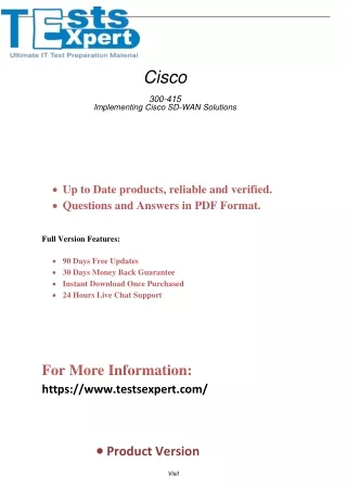 Elevate Your Expertise with 300-415 Cisco SD-WAN Exam