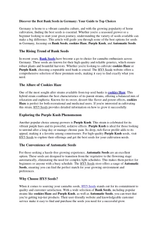 Seeds Bank
