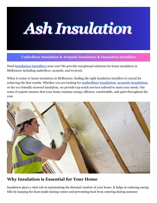 Insulation installers